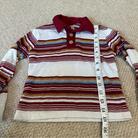 Vintage JCPenney striped long sleeve 80s shirt size 7 large - Picture 3 of 6